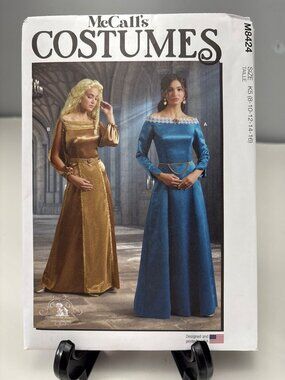 McCalls M8424 Misses Medieval Costume Sewing Pattern Size 8-10-12-14-16 Uncut 20